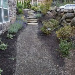 walkway next to house and landscaping